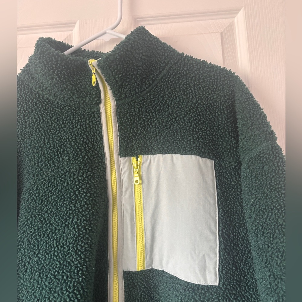 NWOT Universal Thread Green Sherpa Fleece Jacket - Picture 3 of 4